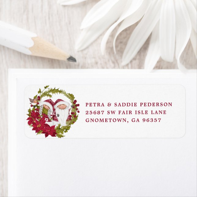 Nordic Gnome | Christmas Wreath Label (Insitu)