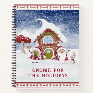 Nordic Gnome for the Holidays Spiral Notebook
