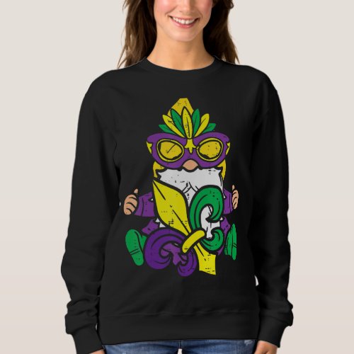 Nordic Gnome Jester Mardi Gras Carnival Tomte Men  Sweatshirt