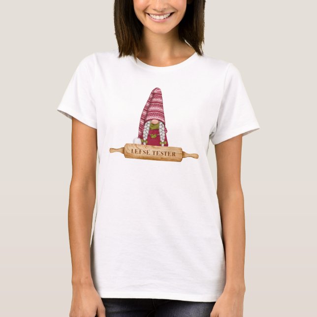 Nordic Gnome | Lefse Tester  T-Shirt (Front)