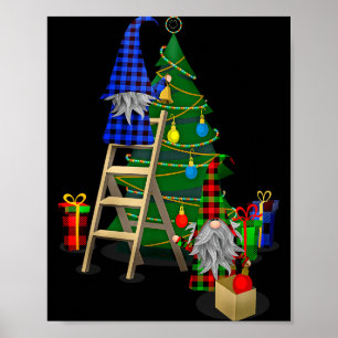 Nordic Gnomes Winter Christmas Swediomte Elves Poster