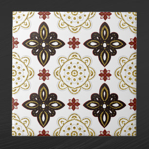 Nordic Gold Scandinavian Graphic Ceramic Tile