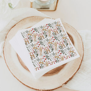 Nordic Holiday Paper Napkins Scandi Christmas Deer