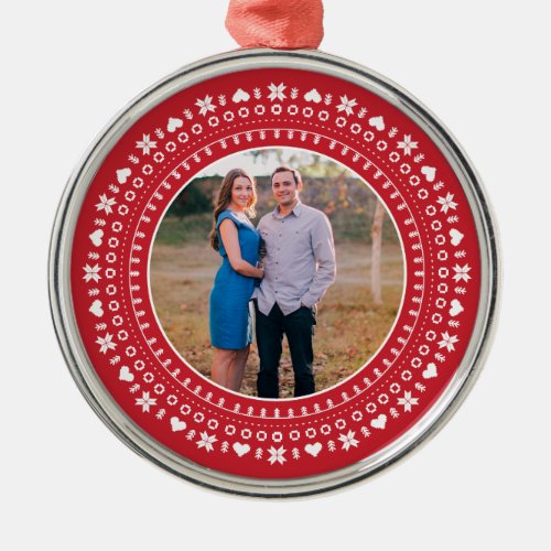 Nordic Holiday Photo Ornament