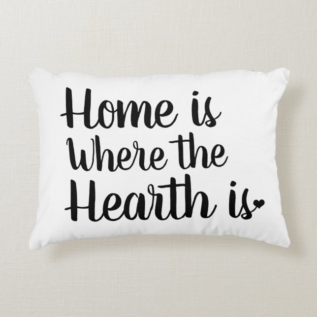 Nordic Hygge Style | Home is Where the Hearth Is Accent Pillow (Front)