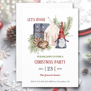Nordic Hygge Winter Christmas Party Invitation
