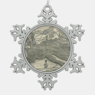 Nordic Invasions Snowflake Pewter Christmas Ornament