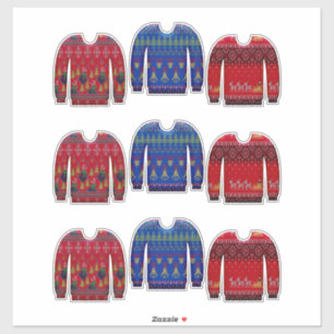 Nordic knit sweater winter sticker