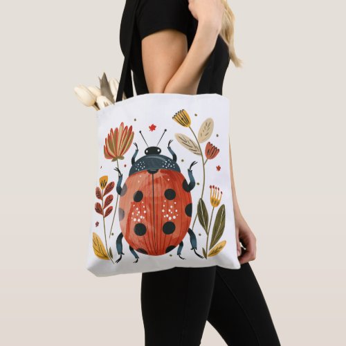Nordic Ladybug Tote Bag