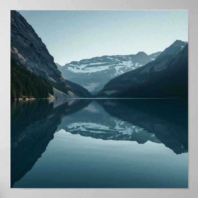 Nordic Lake Reflection Poster (Front)