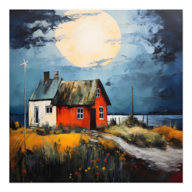 Nordic Landscape Colorful Photo Print (Front)