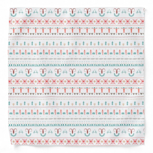 Nordic Light Winter Pattern Bandana (Front)