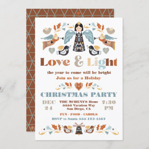 Nordic Love and Light Holiday Christmas Party Invitation