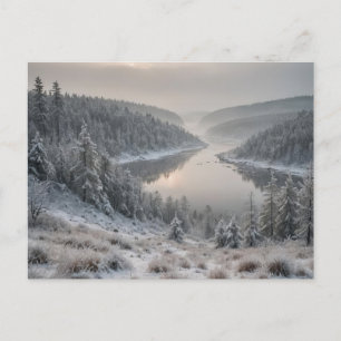 Nordic Majesty - Scandinavian Winter Landscape Postcard