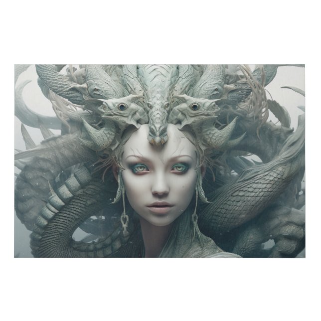 Nordic Medusa Faux Canvas Print (Front)