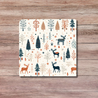 Nordic Minimalist Reindeer Beige Scandinavian Ceramic Tile
