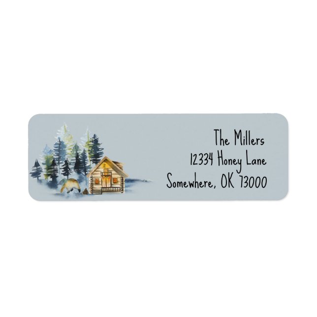 Nordic/Mountain Address Labels Personalized (Front)