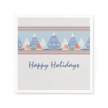 Nordic Mountain Scene Customizable Holiday