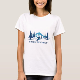 Nordic Mountain Wisconsin Ski Resort Skiing Skier T-Shirt