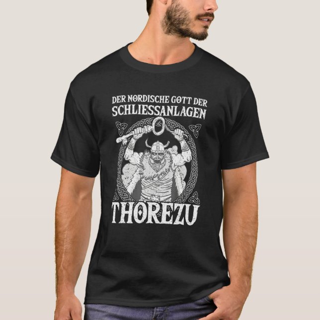 Nordic Mythology God of Locking Systems Thorezu Vi T-Shirt (Front)