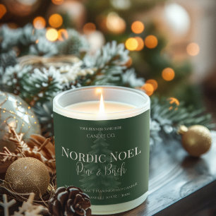 Nordic Noel Pine & Birch Candle Label