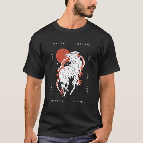 Nordic Norse Wolf Pattern Dogs Lovers And Wolf Pac T_Shirt