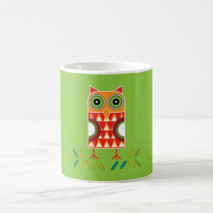 Nordic Owl Art - Love Folk Art Coffee Mug