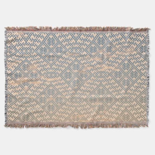 Nordic pastel traditional pattern design throw blanket