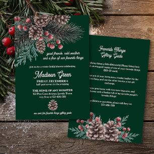 Nordic Pine Favorite Things Bridal Shower Invitation