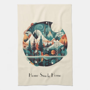 Nordic Pines & Peaks, custom Kitchen Towel