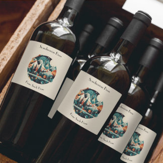 Nordic Pines & Peaks, custom Wine Label