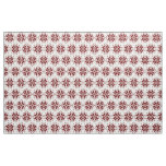 Nordic Pixel Snowflake Christmas Pattern Fabric
