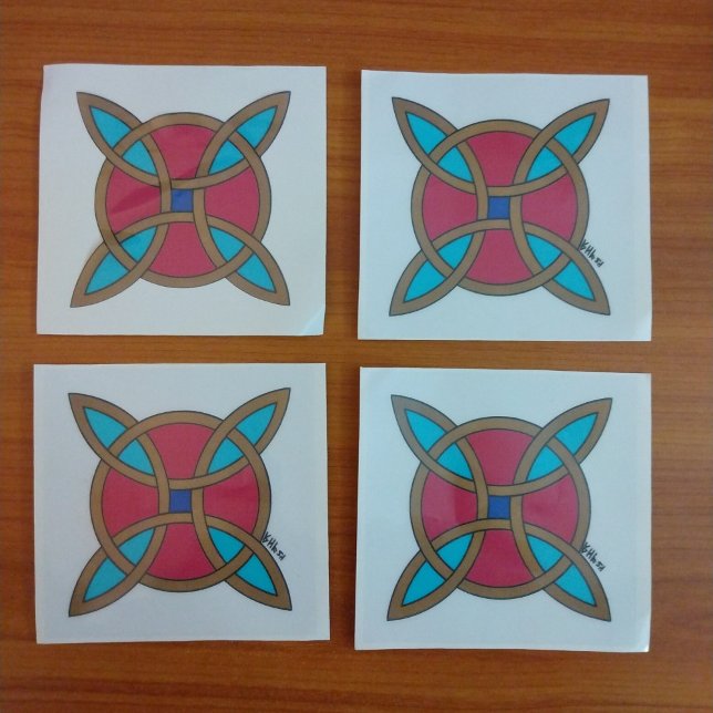 Nordic Protection from Witchcraft or Witch's Knot Window Cling (Nordic Protection from Witchcraft or Witch's Knot Window Clings 5" x 5")