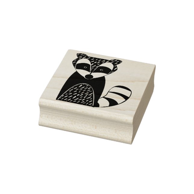 nordic raccoon art stamp (Stamp)