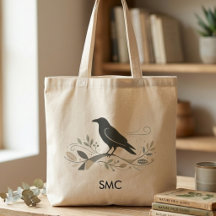Nordic Raven Bird Art Minimalist Nature Lover Gift