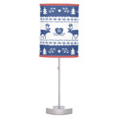 Nordic reindeer, heart and snowflake pattern table lamp (Front)