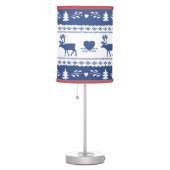 Nordic reindeer, heart and snowflake pattern table lamp (Right)