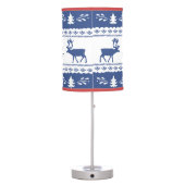 Nordic reindeer, heart and snowflake pattern table lamp (Back)