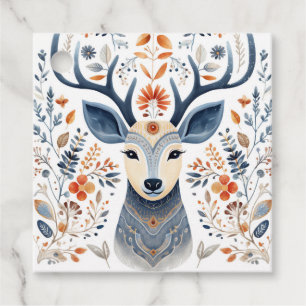 Nordic Reindeer Merry Christmas Favor Tags