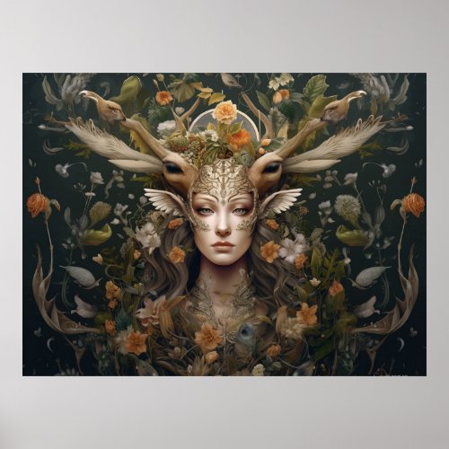 Nordic Retro Pagan Art PrintPoste Poster