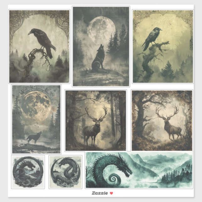 Nordic Samhain Sticker Set - Varied Designs (Sheet)