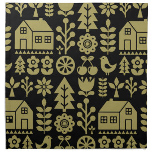 Nordic Scandinavian Christmas Decorations Cloth Napkin