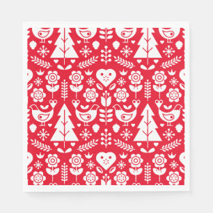 Nordic Scandinavian Christmas Decorations Napkins