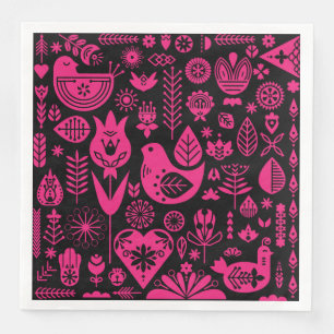 Nordic Scandinavian Christmas Decorations Paper Dinner Napkins