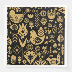 Nordic Scandinavian Christmas Decorations Paper Dinner Napkins