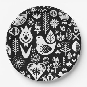 Nordic Scandinavian Christmas Decorations Paper Plates