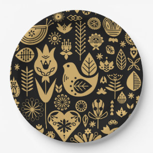 Nordic Scandinavian Christmas Decorations Paper Plates