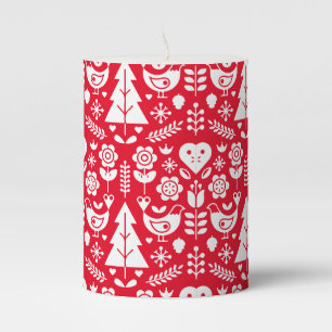 Nordic Scandinavian Christmas Decorations Pillar Candle
