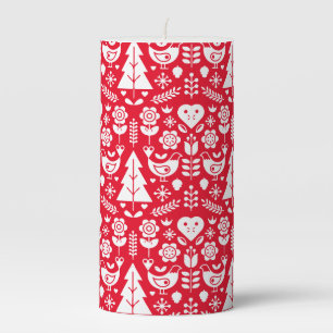 Nordic Scandinavian Christmas Decorations Pillar Candle