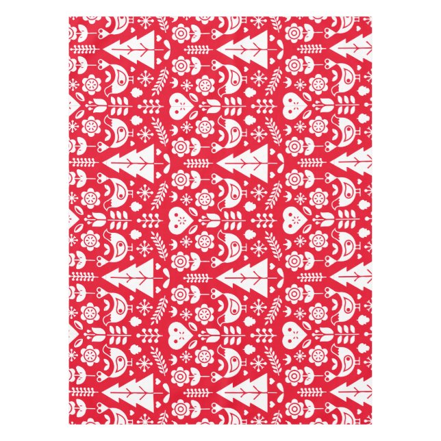 Nordic Scandinavian Christmas Decorations Tablecloth (Front)